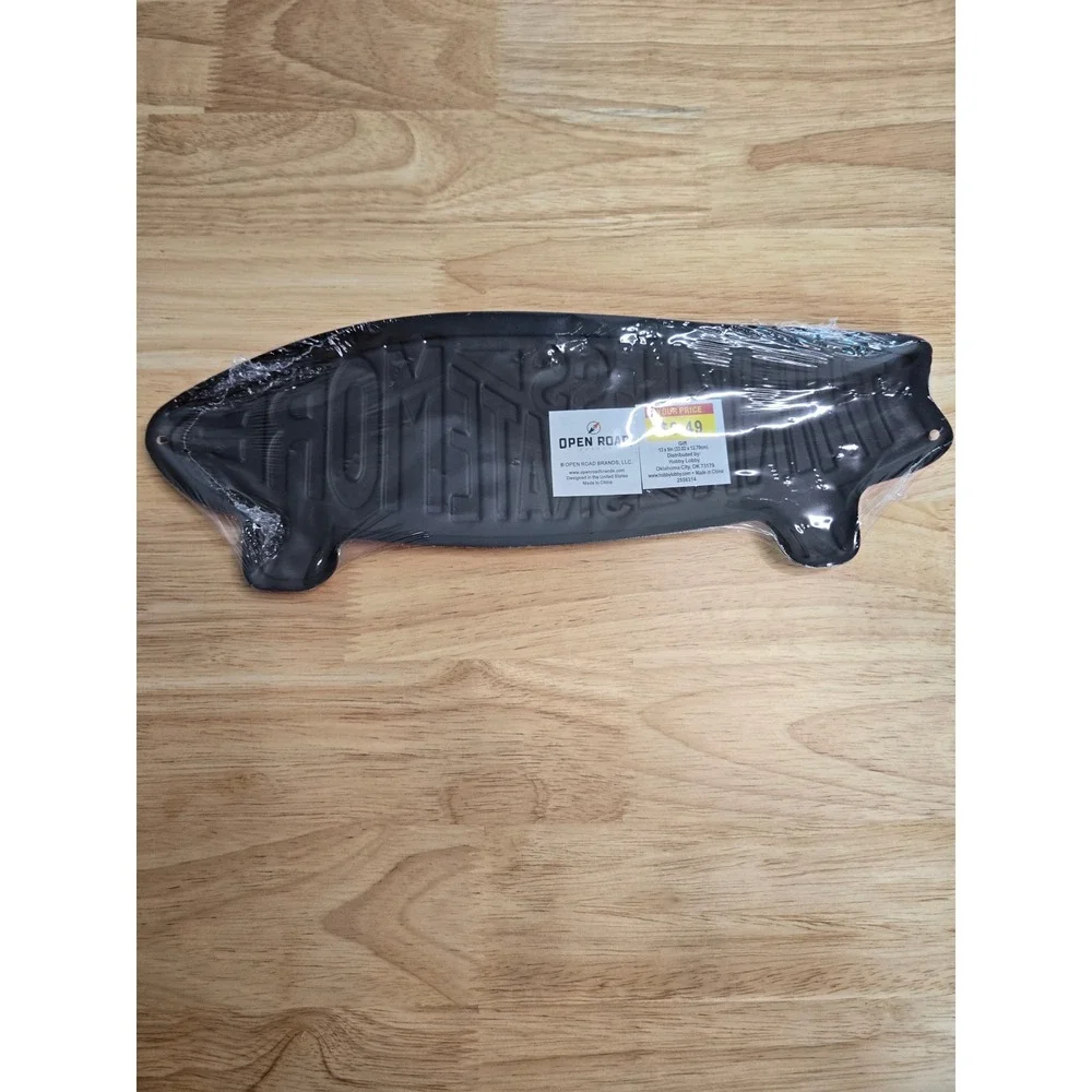 Open Road Brands Think Less Skate More Metal Skateboard Wall Sign Red Black